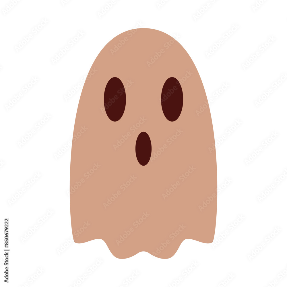 Fototapeta premium Ghost in flat style. Halloween vector illustration