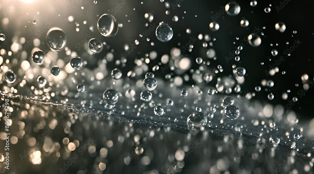 Dynamic Water Droplets Explosion: Slow Motion on Black Dynamic Water Droplets Explosion: Slow Motion on Black