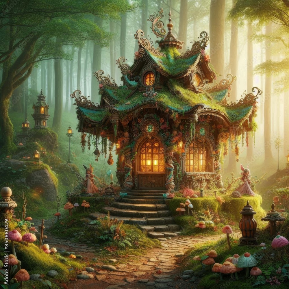 Fototapeta premium Enchanted Forest Abode