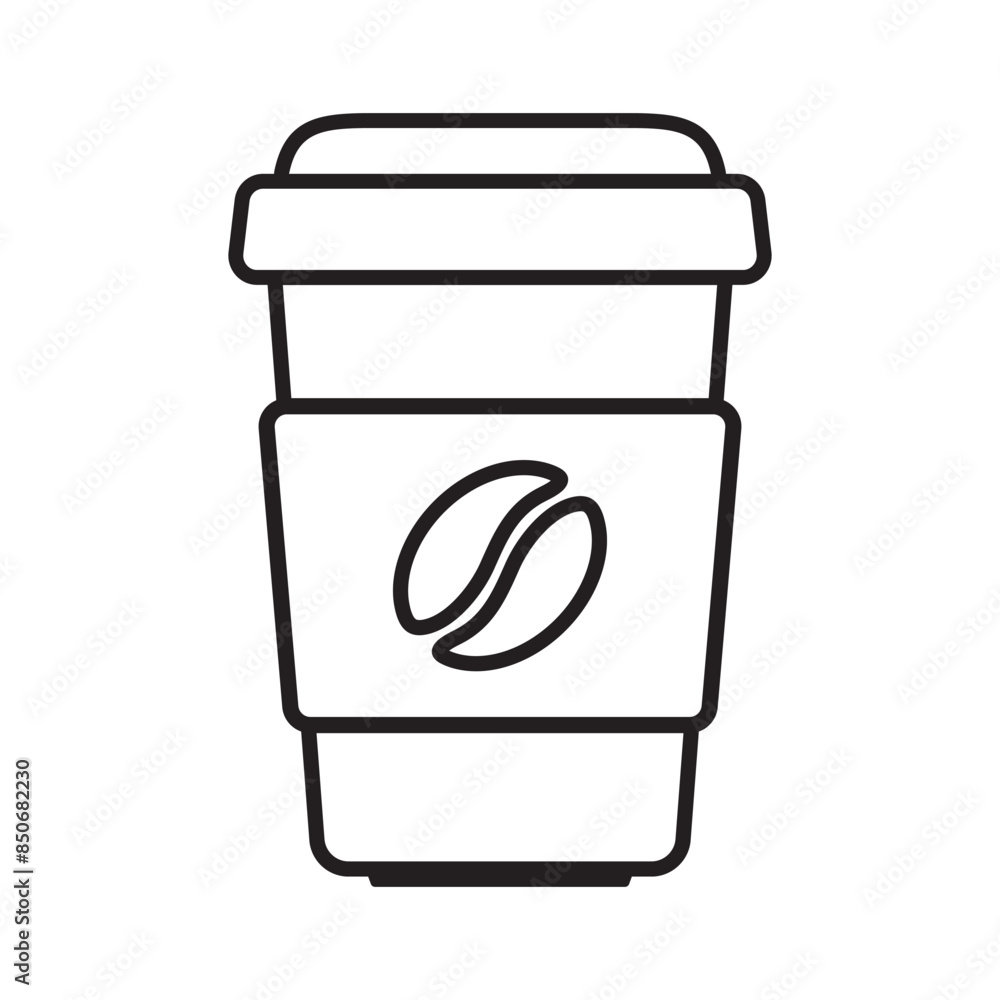 Coffee cup icon. Paper coffee cup icon isolated on white background. Coffee cup icon. Paper coffee cup icon isolated on white background.