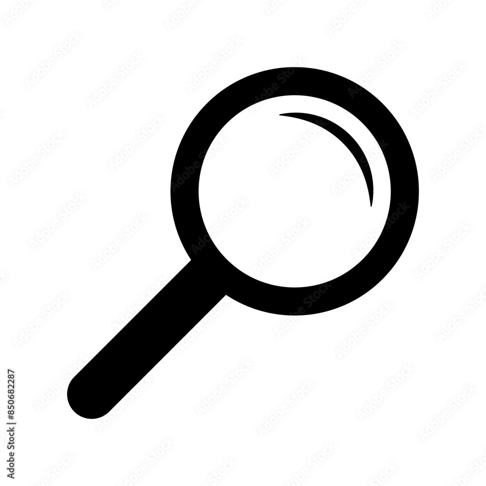 Magnifying glass icon, magnifier or loupe sign. Search icon. Magnifying glass icon, magnifier or loupe sign. Search icon.