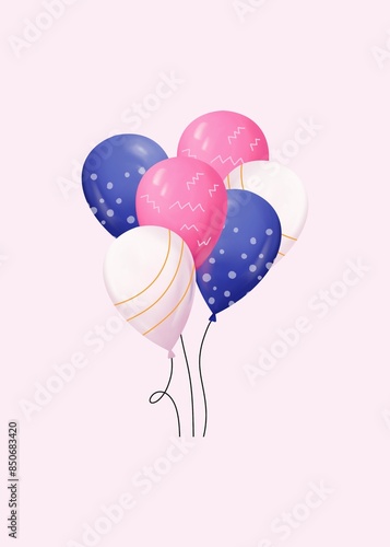Celebration party background with colorfull balloons
