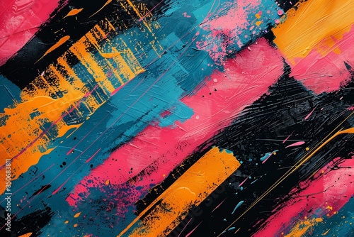 Experience a burst of creativity with this original abstract pop art paint brush pattern background