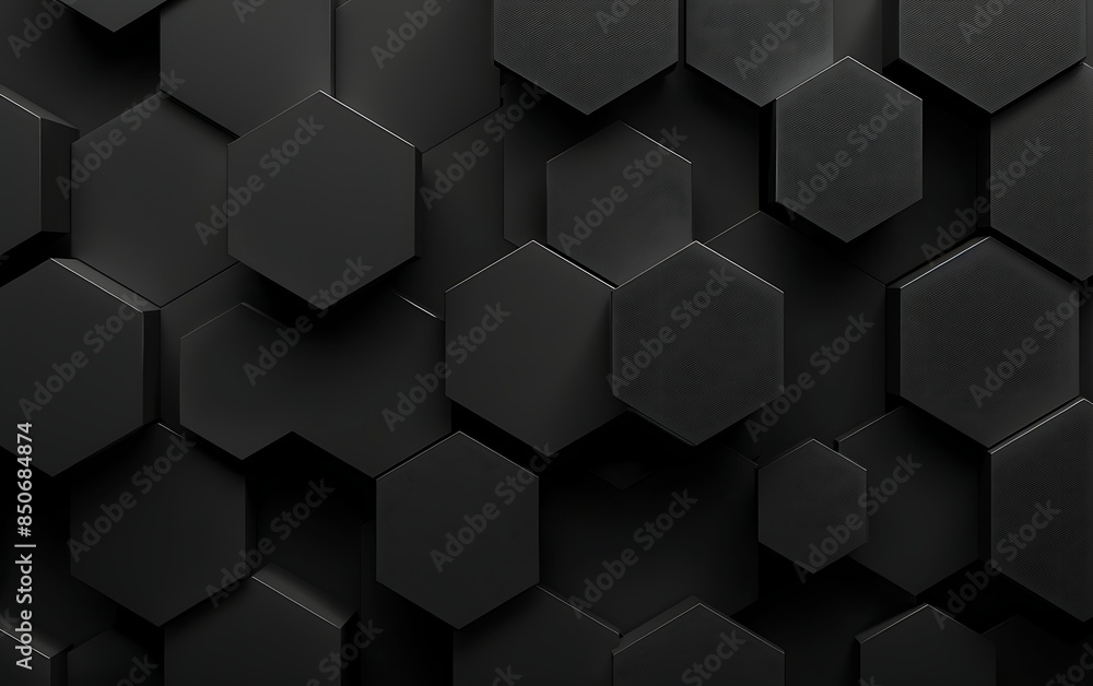 Black hexagons with lights background Black hexagons with lights background