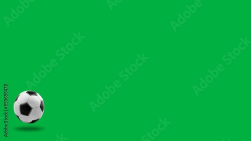 Bouncing Soccer Ball Animation: Transparent Alpha Channel Stock Video Footage
