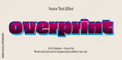 Overprint Style Replaceable Vector Text Effect