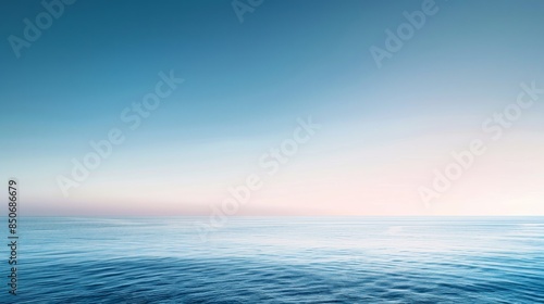 Background of a clear sky with a soft gradient from blue to white at the horizon © Palathon