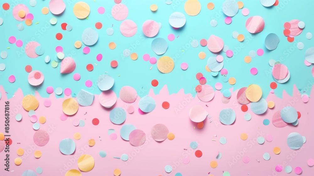 Birthday confetti flat design front view event theme animation colored pastel Birthday confetti flat design front view event theme animation colored pastel