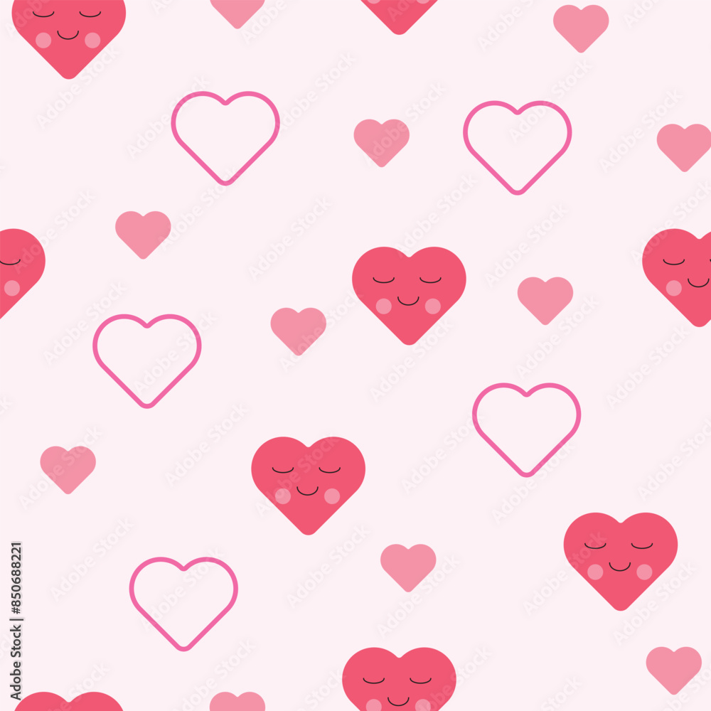 Seamless love pattern design vector. Floral print for fabric Seamless love pattern design vector. Floral print for fabric