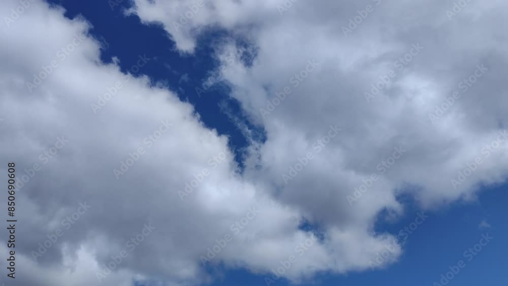 Two huge clouds in the sky in the morning Two huge clouds in the sky in the morning