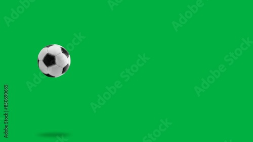 Sideways Rolling Soccer Ball Animation: Transparent Alpha Channel Stock Video Footage