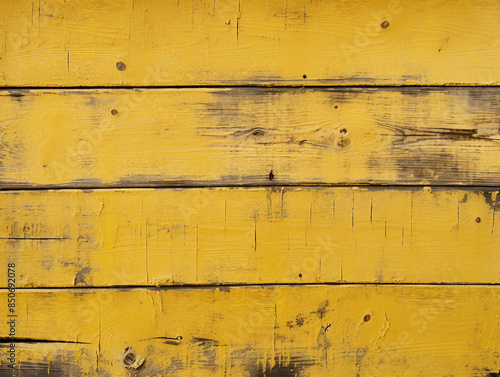 Wallpaper Mural Aged Yellow Wooden Boards Featuring Rustic Textures And Distinct Grain Details, Ideal For Backgrounds. Generative AI Torontodigital.ca