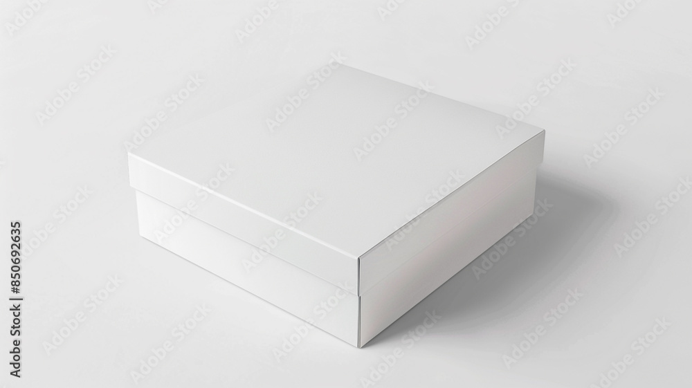 white blank paper box on white background. - mockup . white blank paper box on white background. - mockup .