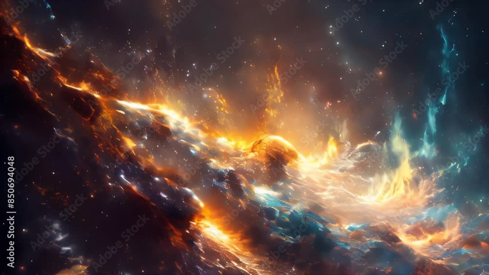 Astral Orchestration The grand orchestration of celestial bodies in motion. in financial growth and innovation abstract theme Astral Orchestration The grand orchestration of celestial bodies in motion. in financial growth and innovation abstract theme