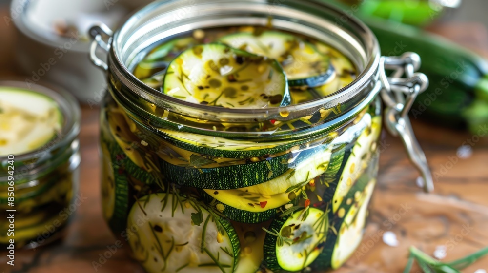 Recipe for zucchini marinated in dressing Recipe for zucchini marinated in dressing