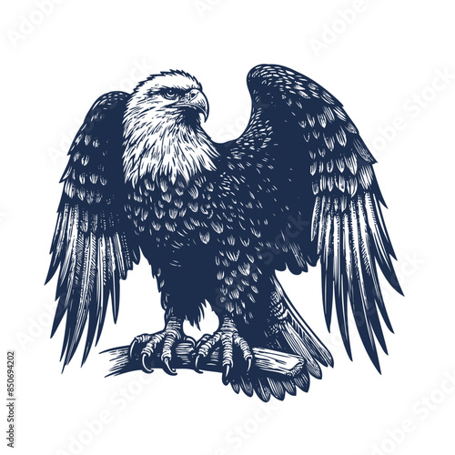 Eagle Vector, eagle silhouette, eagle Vector drawing photo