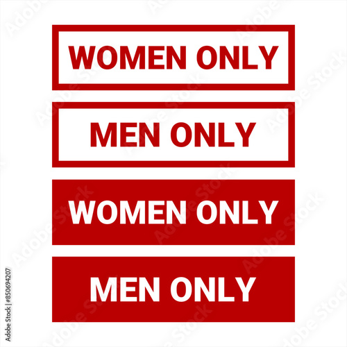 women and men only stamp vector design