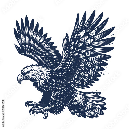 Eagle Vector, eagle silhouette, eagle Vector drawing