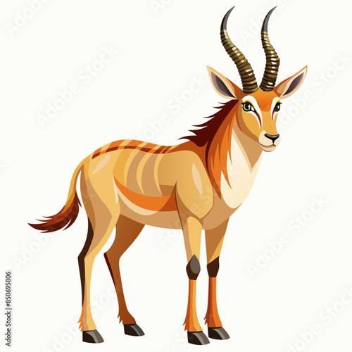 Oryx gazelle isolated on white background © ArtfuIInfusion769
