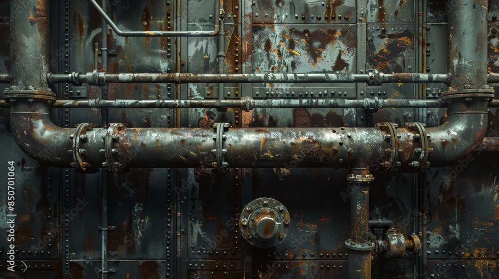 Condensate drainage pipes under a basin, intricate sewage system, exposed piping, realistic depiction, raw style Condensate drainage pipes under a basin, intricate sewage system, exposed piping, realistic depiction, raw style