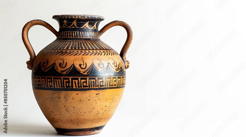 Ancient greek vase isolated on white Ancient greek vase isolated on white