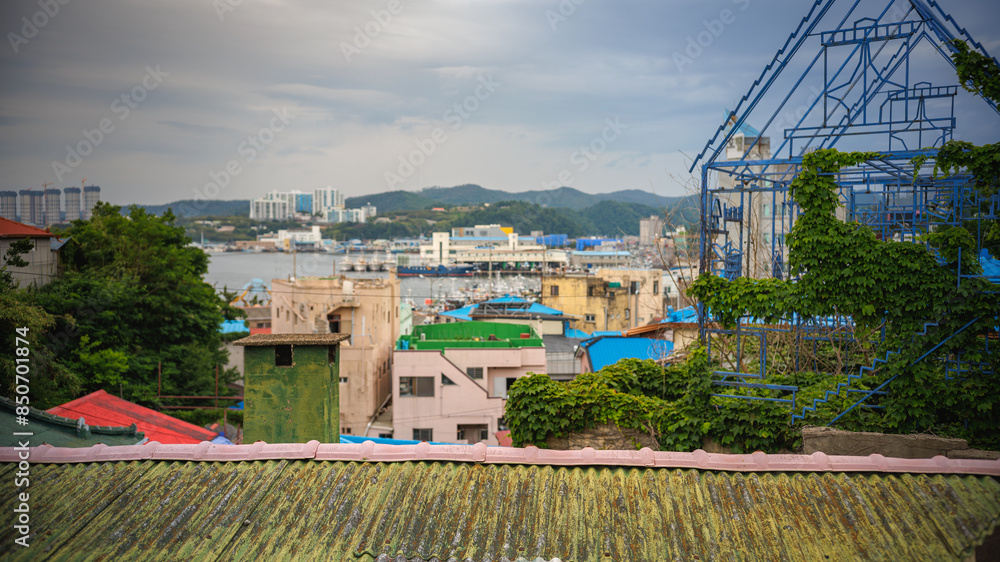 Old roofs, buildings, old port scenery of Pohang Guryongpo Old roofs, buildings, old port scenery of Pohang Guryongpo