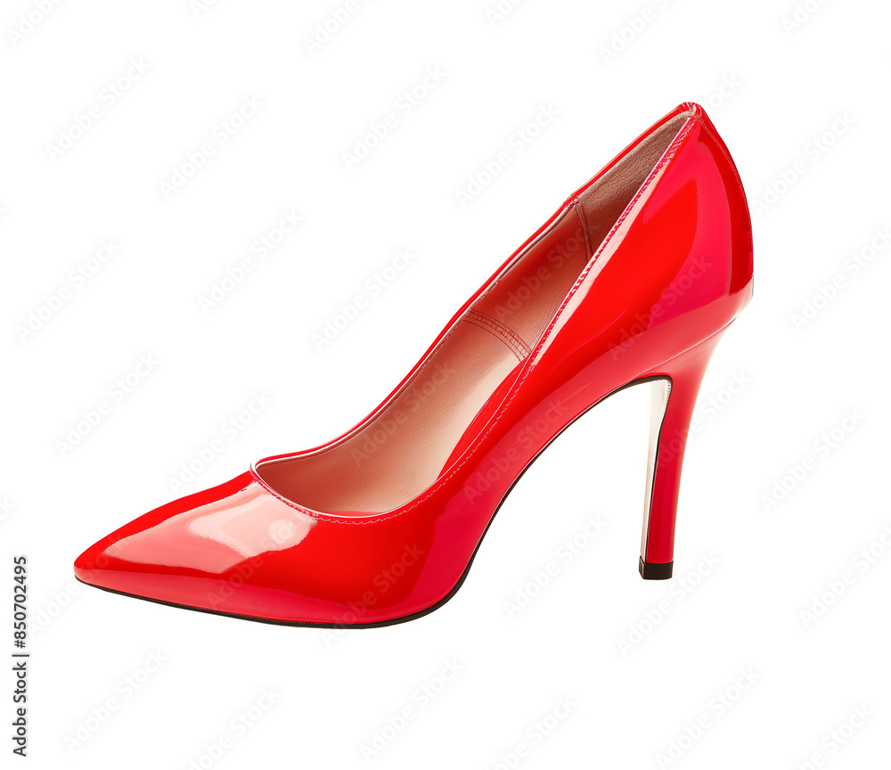 Red high heel on transparent background Red high heel on transparent background