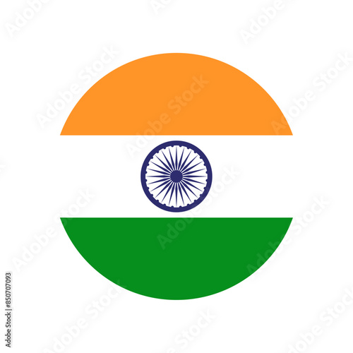 Round India flag icon