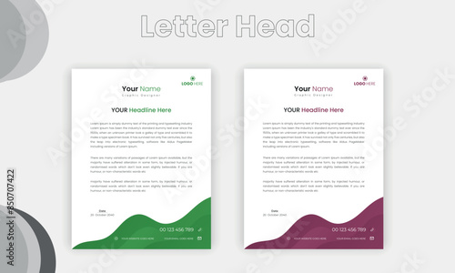unique letter head design template and vector design 