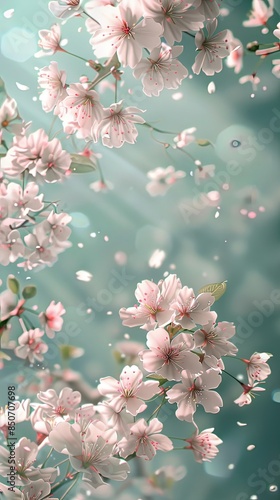 Cherry Blossom Backgrounds for Serene Messages. Floral background.