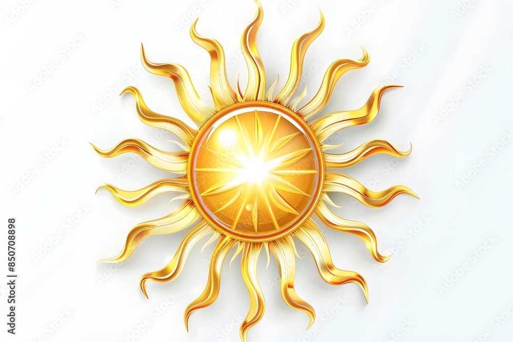 Illustration of a sun on the white background Illustration of a sun on the white background