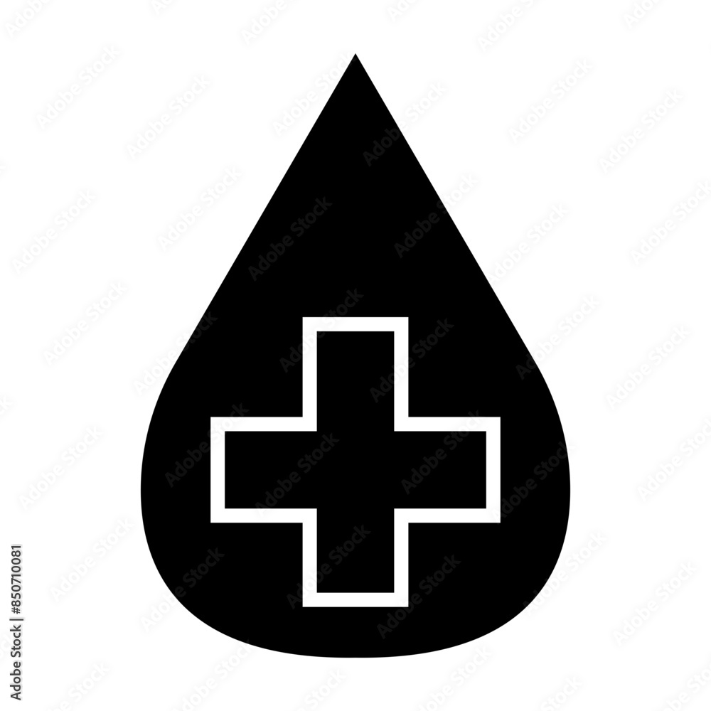 Fototapeta premium Blood Donation Glyph Icon