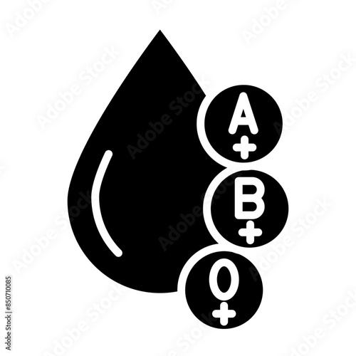 Blood Types Glyph Icon