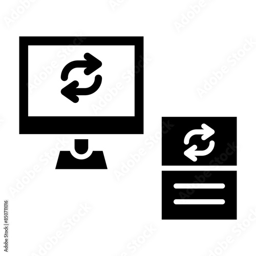 Data Synchronization Glyph Icon