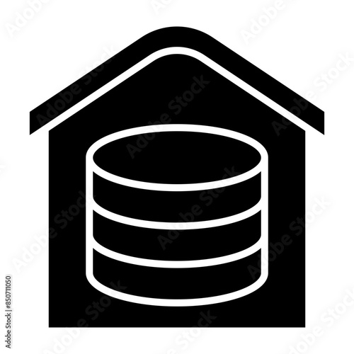 Data Center Glyph Icon