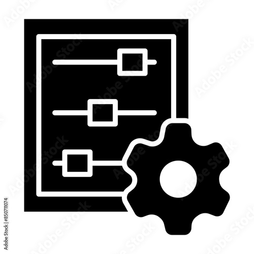 Data Adjustment Glyph Icon