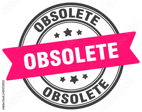 obsolete stamp. obsolete label on transparent background. round sign