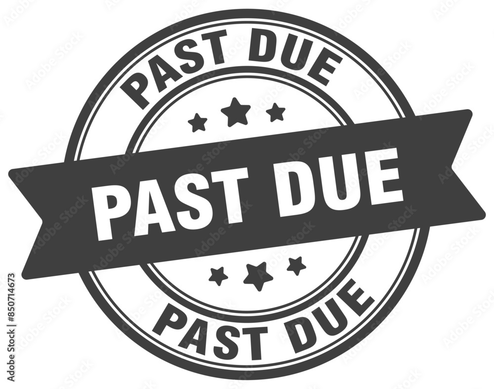 past due stamp. past due label on transparent background. round sign past due stamp. past due label on transparent background. round sign