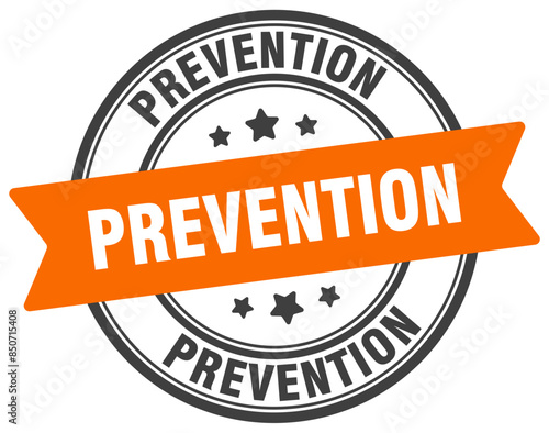 prevention stamp. prevention label on transparent background. round sign