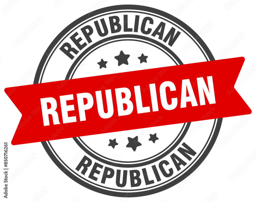 republican stamp. republican label on transparent background. round sign republican stamp. republican label on transparent background. round sign