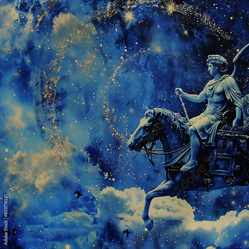 Apollo Driving Chariot Across the Sky Gen AI