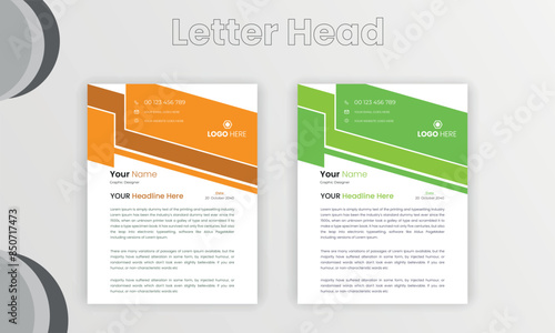 Creative  letter head design template 