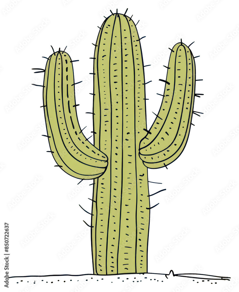 PNG Hand drawn of cactus cartoon drawing sketch. PNG Hand drawn of cactus cartoon drawing sketch.
