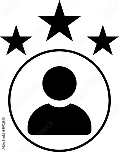 avatar star vector icon isolated