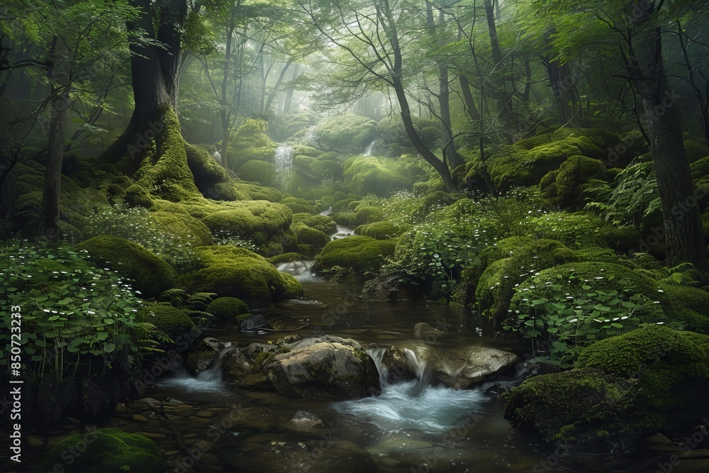 Creating a soothing image of a babbling spring brook using Artificial ...