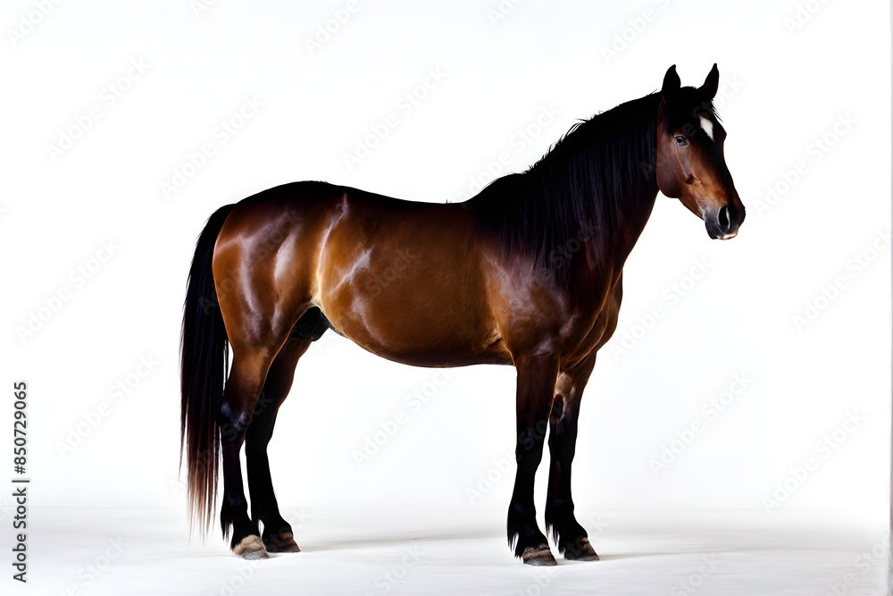 Obraz premium Horse in white background