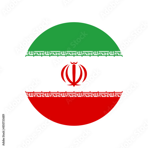 Round Iran flag icon
