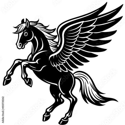 jumping-horse-with-wings-silhouette-vector-white