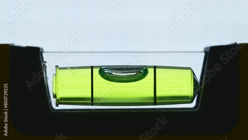 Macro of a tubular spirit level