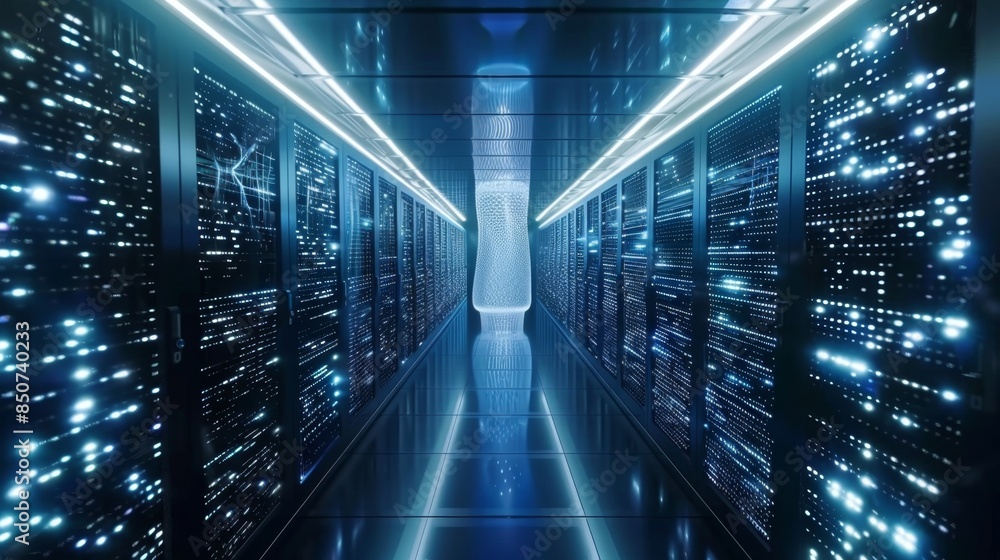 In the midst of a sleek metallic room a quantum computer stands tall its powerful processors sparking with energy as it works on processing massive amounts of data. In the midst of a sleek metallic room a quantum computer stands tall its powerful processors sparking with energy as it works on processing massive amounts of data.